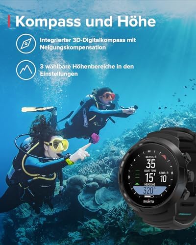 D5 Tauchcomputer mit Farbdisplay, wasserdicht bis 100 m