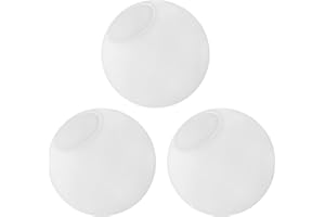 KoKo&Yukina 6 Inch 3 Pack Milk White Glass Globes Shade Frosted Replacement Glass Shades - 2.67" Fitter Opening - Lighting Fi