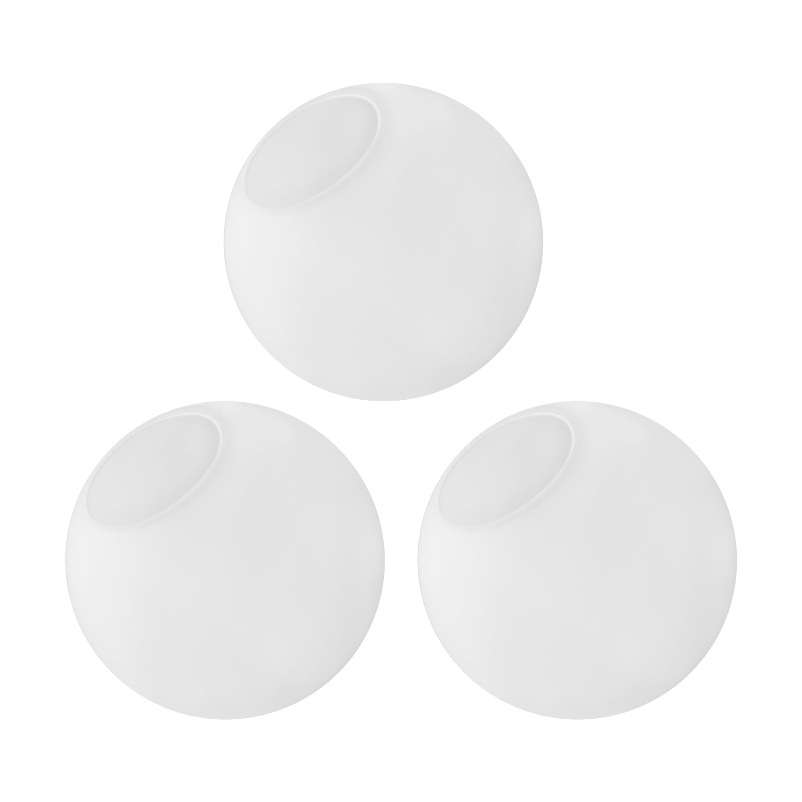 Photo 1 of KoKo&Yukina 6 Inch 3 Pack Milk White Glass Globes Shade Frosted Replacement Glass Shades - 2.67" Fitter Opening - Lighting Fixture Replacement