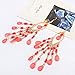 Amiley Fashion Women Long Boho Beaded Teadrop Tassels Ear Stud Hook Dangle Earrings Jewelry (Pink)
