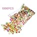 1000pcs/bag Nail Art 3D Fruit Feather Heart Flower Candy Tiny Fimo Slices Polymer Clay DIY Nail Sticker Decoration