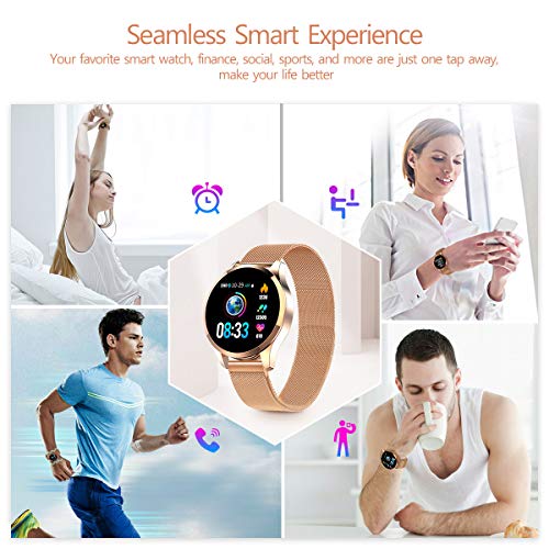 Smartwatch Mujer Hombre Impermeable Reloj Inteligente Monitores de Actividad Impermeable IP67 con Monitor de Sueño Pulsómetros Cuenta de Pasos Contador...