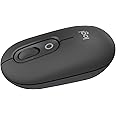 Logitech POP Mouse, Wireless Mouse with Customizable Emojis, SilentTouch Technology, Precision/Speed Scroll, Compact Design, Bluetooth, Multi-Device, OS Compatible - Graphite