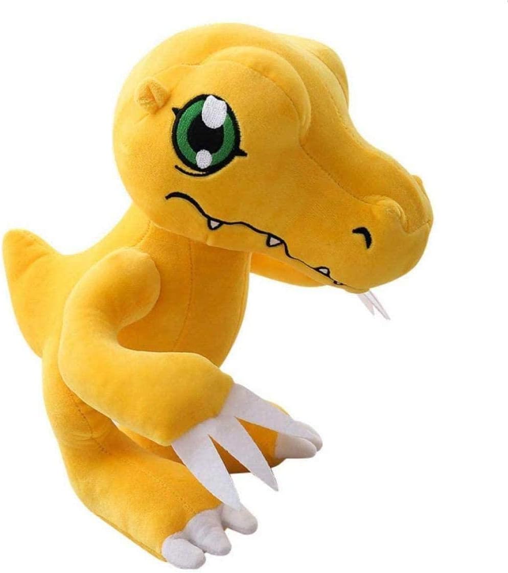 yellow stuffed dinosaur