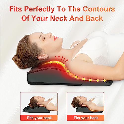 COMFIER Massager, Neck Massager with Heat, Shiatsu Back Massager with 4D Kneading Heads, Massage Cushion for Shoulder, Back, Legs, Gifts for Men and Women