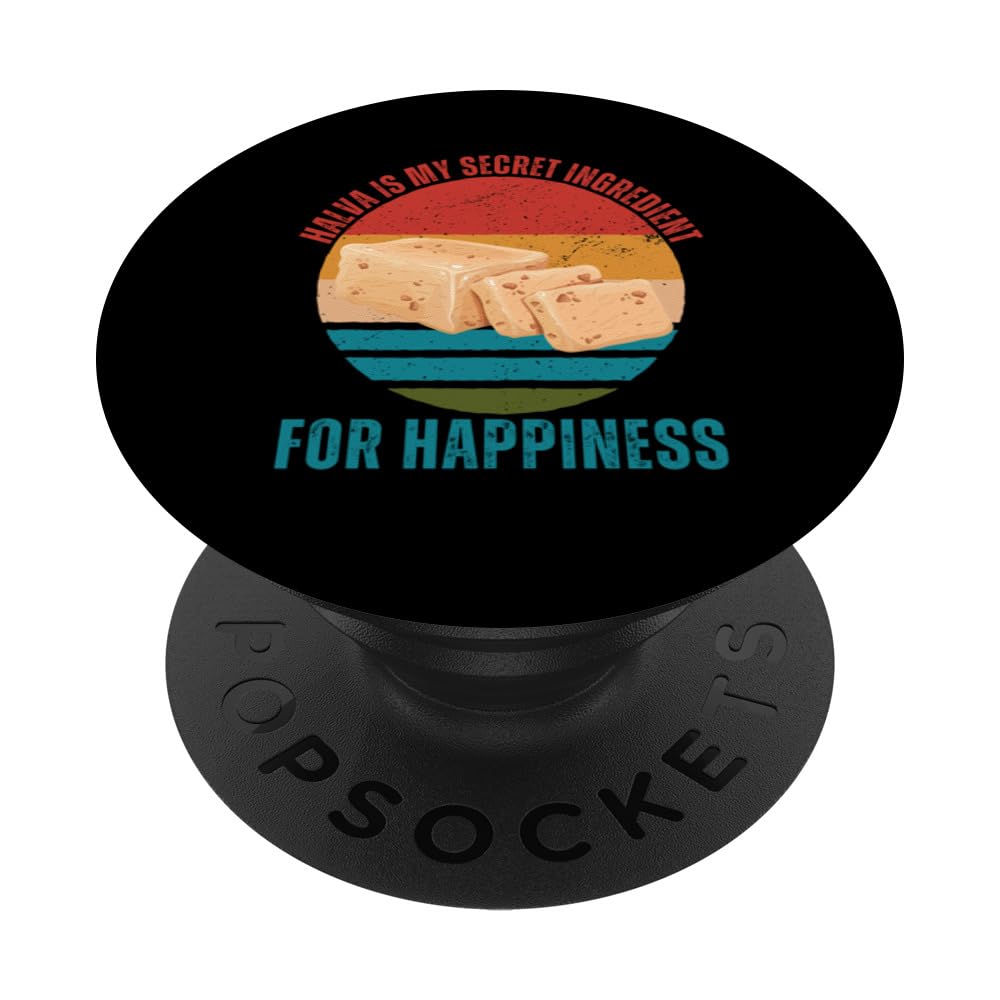 Vintage Halva Is My Secret Ingredient For Happiness PopSockets Swappable PopGrip