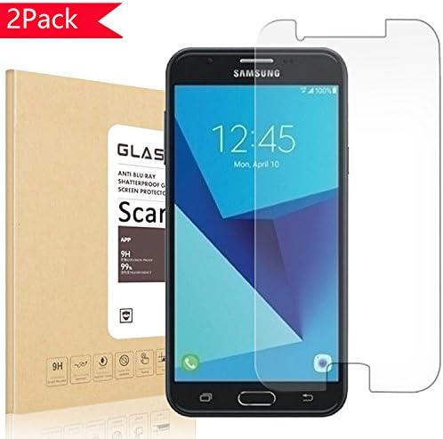 Scarer [2 Pack]Galaxy J7 Perx/Galaxy J7 2017 Tempered Glass Screen Protector,Anti-Fingerprint, Bubble Free,Tempered Glass Screen Protector For Samsung Galaxy J7 Sky Pro/J7 Perx/Galaxy J7 2017