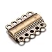 Multi-Strand Magnetic Clasp 5-Strand 21 x 29 x 6mm - 2 Sets (Antique Bronze)