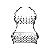 Gourmet Basics by Mikasa Loop and Lattice 2-Tier Round Metal Countertop Basket