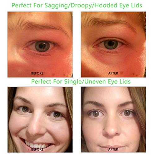 Natural Two-sided Sticky Invisible Eye Lids Lift Strips for Slight Heavy Sagging Droopy Hooded Uneven Eyelids, Charming Rounder Eyes, Double Eyelid Tapes, 3D Imported Medical Fiber, Instant lift Eye L