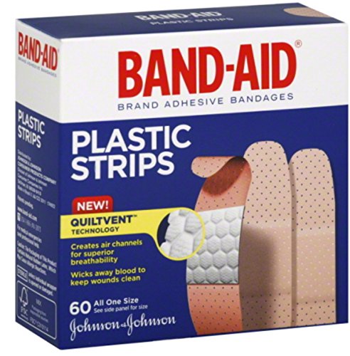 BAND-AID Plastic Strips All One Size 60 Each (Pack of 5)