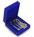 LOYALLOOK 4pcs Silver Gold Tone Mens Tie Collar Bar Pin Set for Wedding Business with Gift Box
