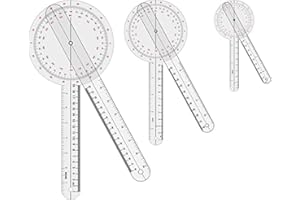 AKSHARA Goniometer Set (3 Pieces) 12", 8", 6" - 360 Degree