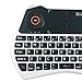 Rii 2.4GHz Mini Wireless Keyboard with Touchpad＆QWERTY Keyboard, Backlit Portable Keyboard Wireless with Remote Control,Built-in Mic and Headphone Port for Online Voice Communication .i28-White
