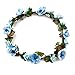 DreamLily Women's Flower Festival Wedding Hair Wreath Boho Floral Headband BC09(Blue)