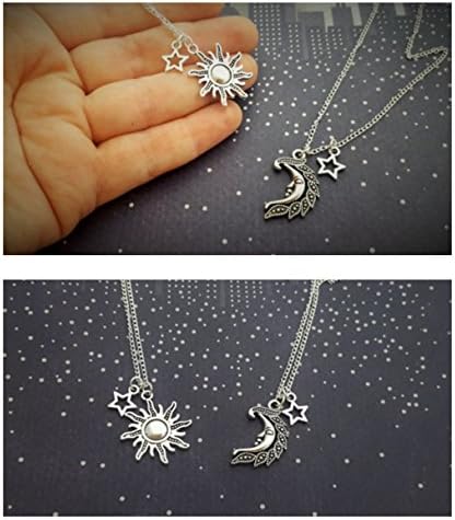 Sun and Moon Friendship Necklaces BFF Jewelry Charm Necklace Set (2PC)