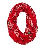 David & Young Women's Christmas Reindeer Holiday Infinity Loop Scarf