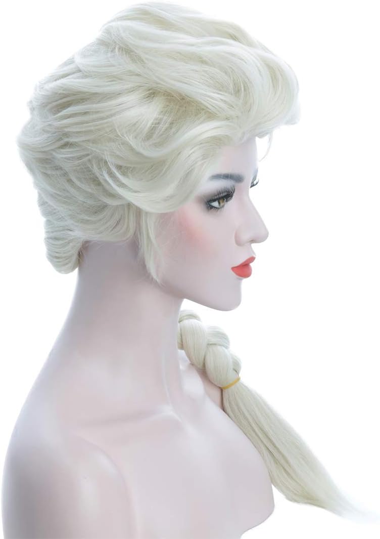 Karlery Women Long Beige Braided Fashion Wig Halloween Party Wig Cosplay Wig - Image 3