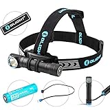 OLIGHT Bundle H2R Cree LED Up to 2300 lumens Rechargeable Headlamp Flashlight Customized Battery - Magnetic USB Charging Cable- Headband - Clip and Mount Patch