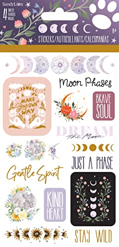 Botanical Moon Phases Standard Sticker - 4 Sheet