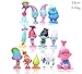 Max Fun Set of 13pcs Trolls dolls, 3-6cm Tall Movie Trolls Action Figures Cake toppers, Multicolors