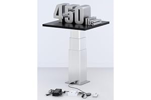 DIHOOL Electric Lift Table, Motorized Lifting Column, Heavy Duty 450Lbs, 31.5" to 77" Height Adjustable Table Leg, RV Telescoping Lifting Platform, Wireless Remote & APP Control