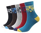 Wish Island Men's 5 Packs Fun Crazy Animal Novelty