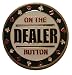 On The Dealer Button Poker Card Guard Cover Protector Marker Holder. Hand Painted