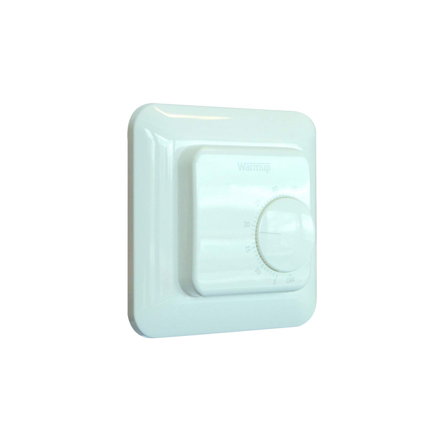 Warmup Thermostatic Controller Manually Operated White Underfloor Heating MSTAT