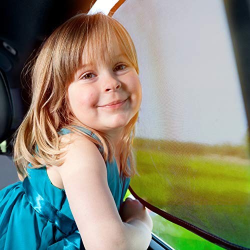 COZY GREENS Car Window Shade (3 Pack) - 21"x14" Sun Shade for Car Windows -80 GSM with 15s Film - for Baby - UV Protection in Vehicles Side Windows
