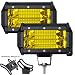 SAMLIGHT Led Light Bar 2 PCS Waterproof 5 Inch 72W 24 Led Flood Beam Off Road Pod Lights Yellow Driving Fog Work Light Lamps For Trucks Offroad Jeep ATV UTV SUV Boat Marine Motorc primary