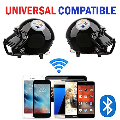 NIMA Portable Bluetooth Speaker, [Officially Licensed by NFL] NFL Football Helmet Super Mini Stereo Speaker with Built-in-Mic, Hands-free Call, AUX HD Sound and Bass - Pittsburgh Steelers - Thumbnail 3