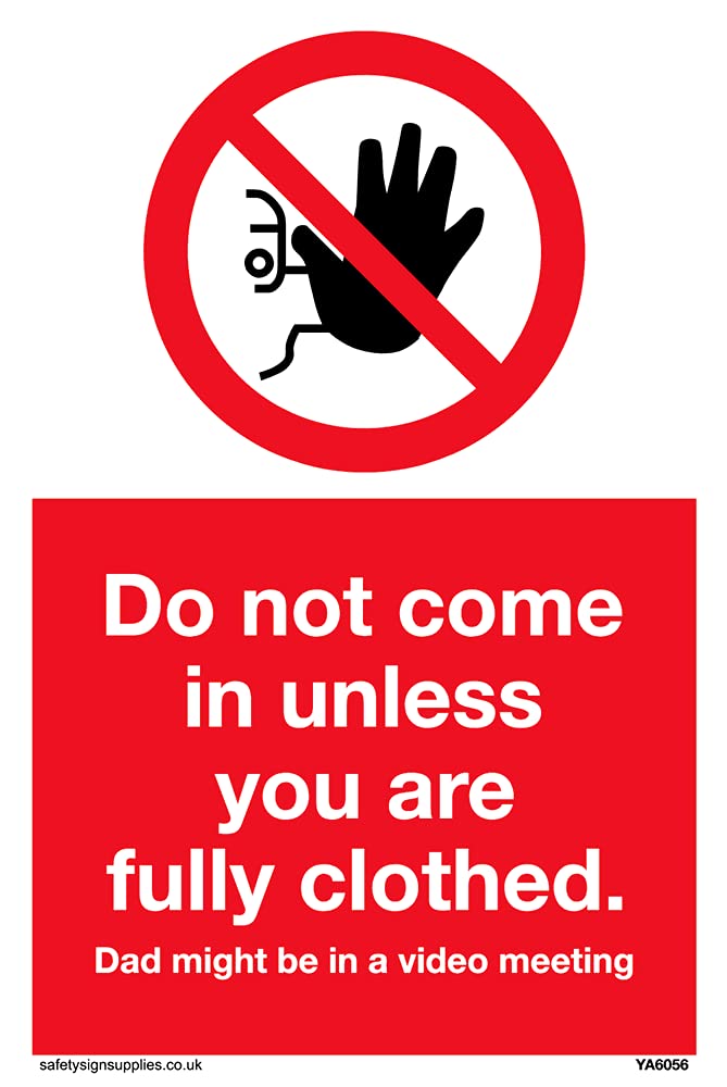 Pack of five - Funny no admittance Dad at work Sign - 100x150mm - A6P