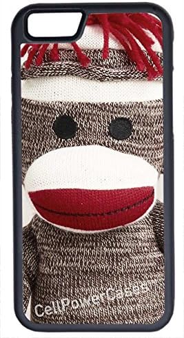 iPhone 6s Case, CellPowerCasesTM Sock Monkey [Flex Series] - iPhone 6s (4.7) Black Case [iPhone 6s (4.7) V1 Black]