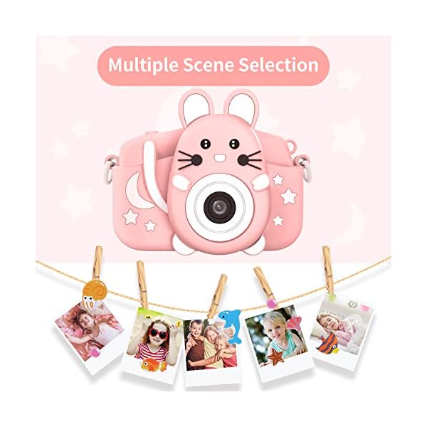 Kids-Camera-with-Silicone-Case-200MP-Rechargeable-Kids-Digital-Dual-Camera-with-20-Inch-IPS-Screen-1080P-Video-Camcorder-32GB-SD-Card-Selfie-Childrens-Camera-Toy-for-Boys-Girls-Age-3-12-Pink Kids Camera with Silicone Case, 20.0MP Rechargeable Kids Digital Dual Camera with 2.0 Inch IPS Screen 1080P Video…