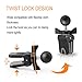 ilikable Twist-Lock Air Vent Car Mount Holder with 360 Degree Rotation and Release Button for Cell Phone Android Smartphone GPS Devices, Black