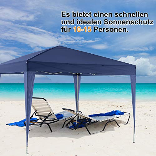 Pavillon 3x3m/3x6m, Faltpavillon Wasserdicht Gartenpavillon mit 4 Seitenteilen Partyzelt UV Schutz 50+ Faltzelt mit… – Bild 6