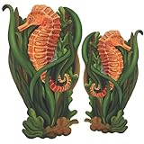 Sea Horse with plants Tropical Fish Wall Mural Stickers