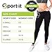 Sport-It Women's Yoga Pants with Pockets for Phone, Workout Running Leggings, Black Athletic High Waisted Tights Ankle Legging