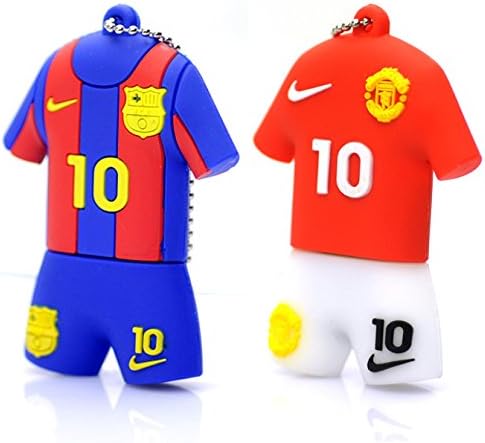 8GB USB Soccer Jercey Model Manchester United Bacelona Messi