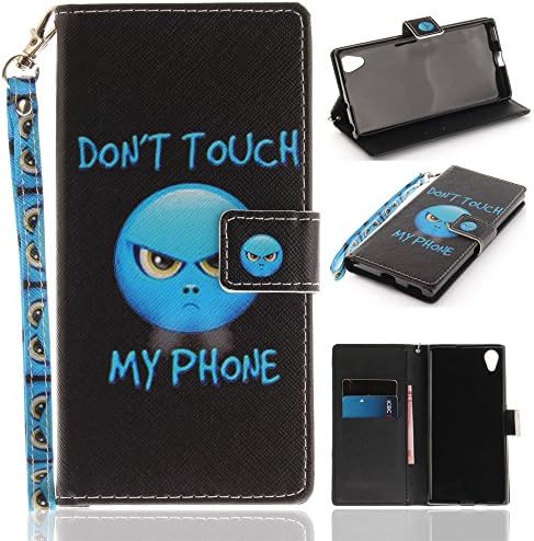 TRUBIA Sony Xperia XA1 Plus Case Luxury PU Leather Wallet Flip Protective Accessory Case Cover with Card Slots and Stand for Sony Xperia XA1 Plus Anger