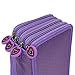 Trasfit 72 Pencil Holder Colored Pencils Case, Large Capacity Multi-layer Students Pen Holder Pen Bag Pouch Stationary Case for School Office Art Craft, Pencil Bag for Travel (PURPLE)