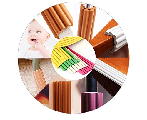 ITRAZ Baby Safety Protectors Table Edge Safe Anti-Collision Bar Corner Bumpers Guard Strip With 3M Adhesive 6.5×0.3×0.03Ft (BEIGE) - Thumbnail 2