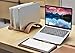 SAMDI Laptop Stand, Compatible 3 Slots Vertical Wooden Stand, Holder Replacement for MacBook Air Pro Notebooks (Black Walnut)thumb 1
