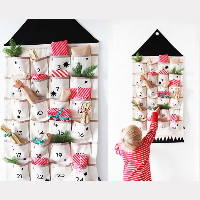 Christmas Advent Calendar Countdown to Christmas Calendar Hanging Advent Calendar for Kids Christmas Decorations
