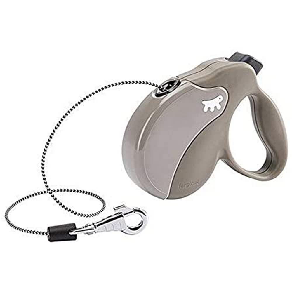 AMIGO Ferplast Mini Cord Retractable Dog Lead, 3m, 12 x 3 x 10cm, Dove Grey