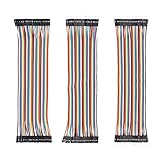 120pcs Multicolored Dupont Wire 40pin Male to Female, 40pin Male to Male, 40pin Female to Female for Breadboard/Arduino Based/DIY/Robot Ribbon Cables Ki
