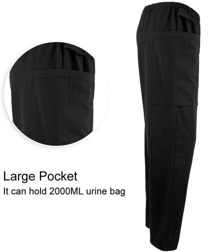 Incontinence Pants, Incontinence Care Trousers Convenient for Incontinent People to Go to The Toilet to Prevent Embarrassed Scene (L- Black): Health & Personal Care
