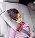 AMZ Rack Seatbelt Pillow - Pack of 2 Cotton Washable Seatbelt Cover for Kids Toddler & Adults - Soft Plush + Red Clips – Car Safety Accessory for Shoulder Neck Support - Headrest