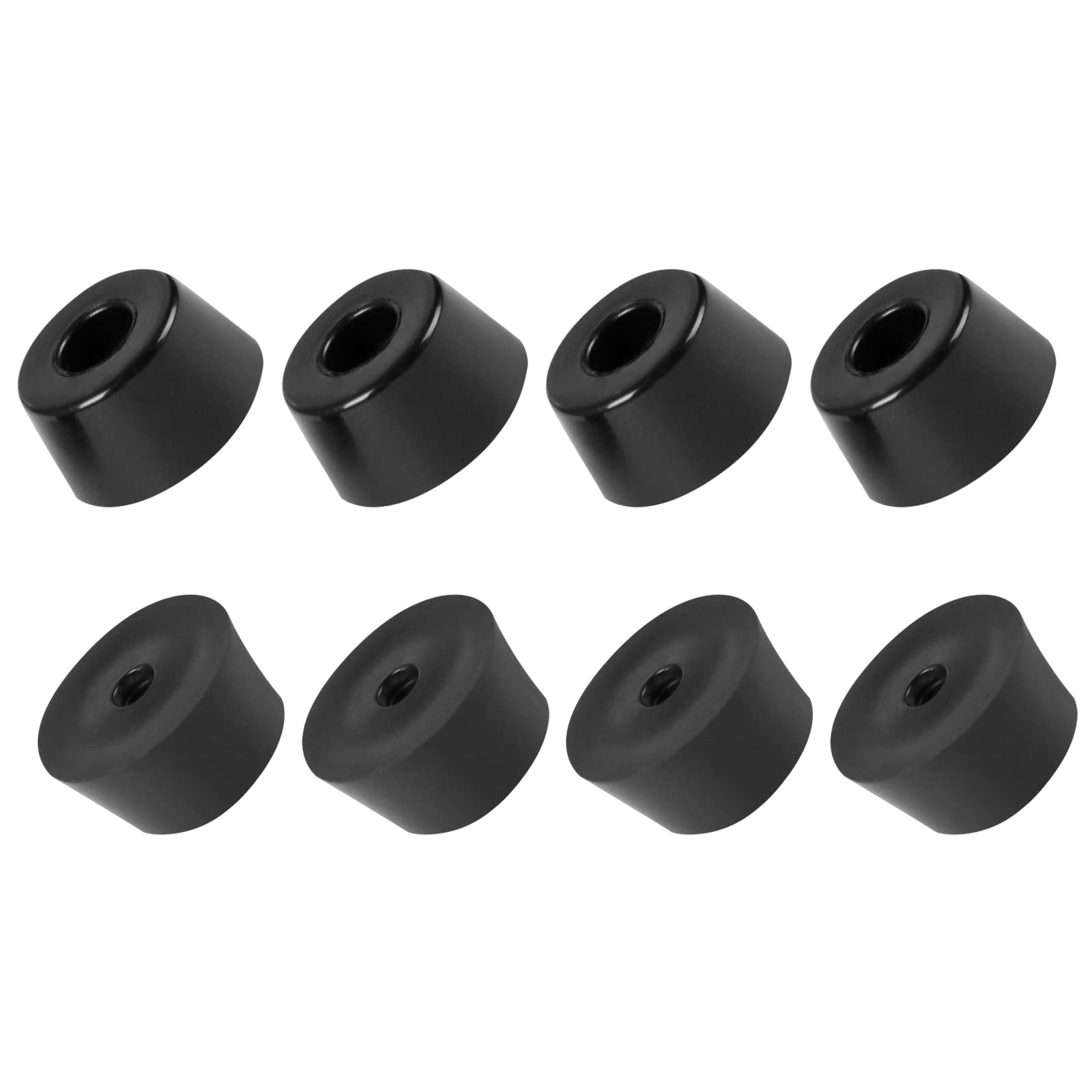 METALLIXITY Rubber Bumper Feet (24x13mm/0.94"x0.51") 8Pcs, Round Leg Pads Floor Protectors with Metal Washer - for Home Tables Chairs Cutting Board, Black
